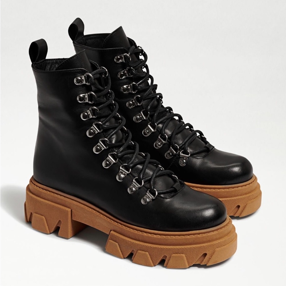 Sam Edelman black combat boots. Excellent condition.